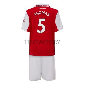 Arsenal Thomas Partey 5 Voetbaltenues Kind Thuis 2022/23 - SS (+ Korte broeken)